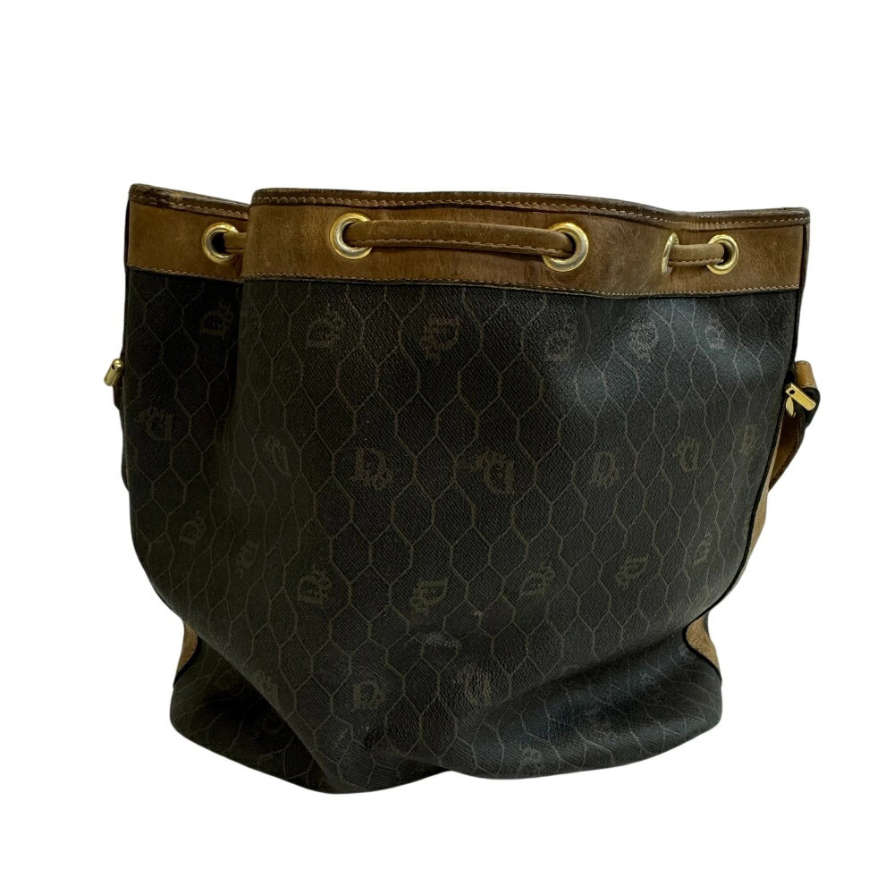 Dior drawstring honeycomb shoulder bag handbag crossbody brown - Picture 1 of 10